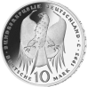 @PROOF + CÁPSULA@ ALEMANIA 10 MARCOS 1993 J BUSTO DE ROBERT KOCH KM.181 MONEDA DE PLATA German silver