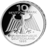 @PROOF + CÁPSULA@ ALEMANIA 10 MARCOS 1995 D WILLIAM CONRAD RÖNTGEN - RAYOS X KM.187 MONEDA DE PLATA Germany silver BRD