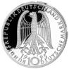 @PROOF + CÁPSULA@ ALEMANIA 10 MARCOS 1995 J RUINAS DE FRAUEN KIRCHE EN DRESDE KM.185 MONEDA DE PLATA Germany 10 Marks silver BRD