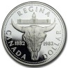 CANADA 1 DOLAR 1982 CABEZA DE BUFFALO ISABEL II KM.133 MONEDA DE PLATA PROOFLIKE silver 1 Dollar