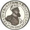 ** Tirada 11.000 ** BELGICA 5 ECUS 1988 EMPERADOR CARLOS V KM.166 MONEDA DE PLATA PROOF Belgium silver 5 ECU 1988