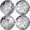 * 2 monedas * FRANCIA 10 EUROS 2025 TOUR DE FRANCE CICLISMO - LLEGADA y SALIDA PLATA ESTUCHE PROOF