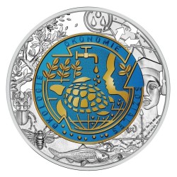 * ESCASA * AUSTRIA 25 EUROS 2023 CALENTAMIENTO GLOBAL MONEDA DE PLATA NIOBIO ESTUCHE Niob silver