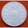 FRANCIA 100 FRANCOS 1992 JEAN MONNET KM.1120 MONEDA DE PLATA SC France 100 Francs silver @IMPERFECCIONES@ R/1