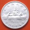CANADA 1 DOLAR 1956 REINA ISABEL II INDIOS EN CANOA KM.54 MONEDA DE PLATA EBC Silver $1 Dollar VOYAGEUR QUEEN ELIZABETH II