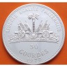 HAITI 50 GOURDES 1977 BALÓN - MUNDIAL DE FÚTBOL ARGENTINA 1978 KM.127 MONEDA DE PLATA PROOF