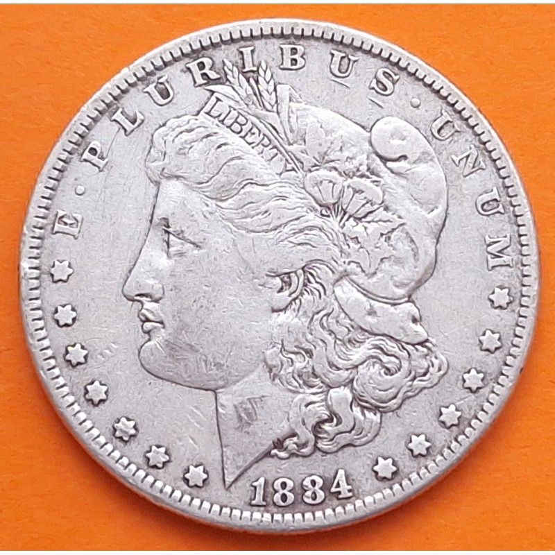 ESTADOS UNIDOS 1 DOLAR 1884 MORGAN KM.110 MONEDA DE PLATA MBC- USA Silver $1 Dollar silver coin R/2