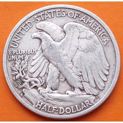 ESTADOS UNIDOS 1/2 DOLAR 1942 S WALKING LIBERTY KM.142 MONEDA DE PLATA MBC- USA silver Half Dollar R/3