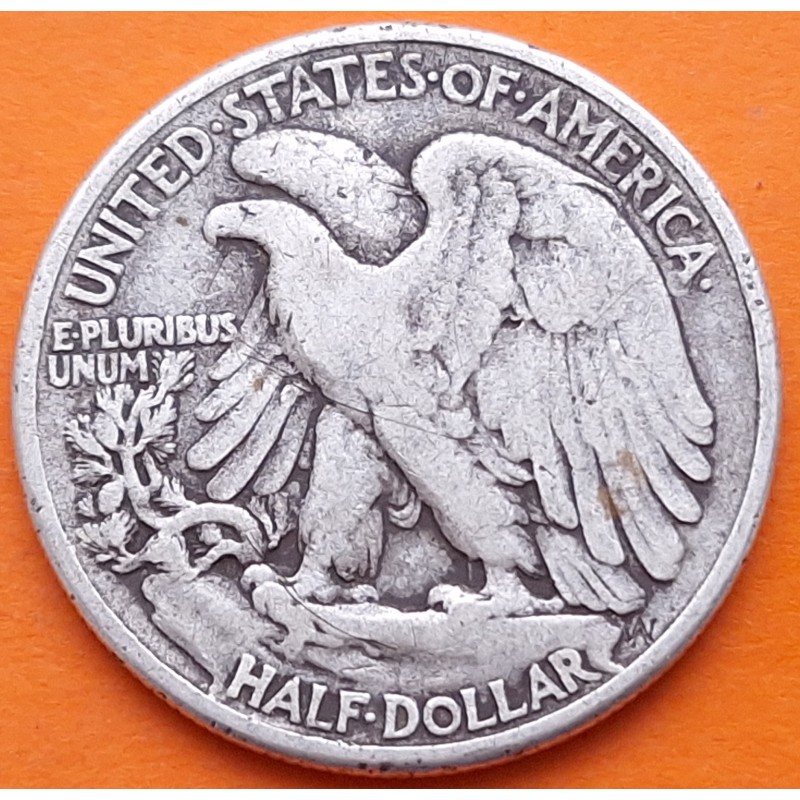 ESTADOS UNIDOS 1/2 DOLAR 1945 P WALKING LIBERTY KM.142 MONEDA DE PLATA MUY CIRCULADA USA silver Half Dollar WWII R/2
