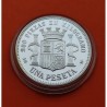 0,40 ONZAS x MEDALLA FNMT HISTORIA DE LA PESETA ESPAÑA 1 PESETA 1869 DAMA GOBIERNO PROVISIONAL PLATA 13,50 gramos 925 milésimas