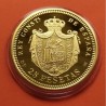 0,80 ONZAS x MEDALLA FNMT HISTORIA DE LA PESETA ESPAÑA 25 PESETAS 1876 ALFONSO XII PLATA BAÑO DE ORO 27 gramos 925 mls