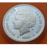 1,30 ONZAS x MEDALLA FNMT HISTORIA DE LA PESETA ESPAÑA 5 PESETAS 1892 * 18/92 PGM ALFONSO XII PLATA 44 gramos 925 milésimas