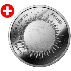 * 1/8 NOVIEMBRE Envío * SUIZA 20 FRANCOS 2026 B EL VERANO Serie 4 SEASONS MONEDA DE PLATA Switzerland