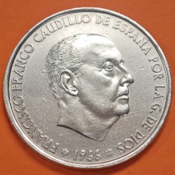 @ESTRELLA TRUCADA / MANIPULADA@ ESPAÑA 100 PESETAS 1966 * 19 69 PALO CURVO FRANCISCO FRANCO MONEDA DE PLATA