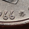 @ESTRELLA TRUCADA / MANIPULADA@ ESPAÑA 100 PESETAS 1966 * 19 69 PALO CURVO FRANCISCO FRANCO MONEDA DE PLATA