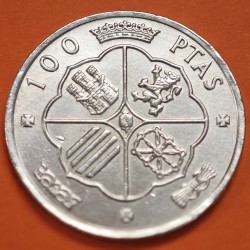 @ESTRELLA TRUCADA / MANIPULADA@ ESPAÑA 100 PESETAS 1966 * 19 69 PALO CURVO FRANCISCO FRANCO MONEDA DE PLATA