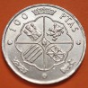 @ESTRELLA TRUCADA / MANIPULADA@ ESPAÑA 100 PESETAS 1966 * 19 69 PALO CURVO FRANCISCO FRANCO MONEDA DE PLATA