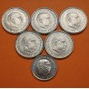* 6 monedas con ESTRELLA TRUCADA * ESPAÑA 25 PESETAS 1957 * 73 + 50 PESETAS 1957 * 68+72+73+74+75 FRANCO NICKEL