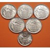 * 6 monedas con ESTRELLA TRUCADA * ESPAÑA 25 PESETAS 1957 * 73 + 50 PESETAS 1957 * 68+72+73+74+75 FRANCO NICKEL
