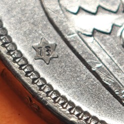 * 6 monedas con ESTRELLA TRUCADA * ESPAÑA 25 PESETAS 1957 * 73 + 50 PESETAS 1957 * 68+72+73+74+75 FRANCO NICKEL