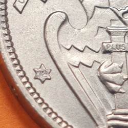 * 6 monedas con ESTRELLA TRUCADA * ESPAÑA 25 PESETAS 1957 * 73 + 50 PESETAS 1957 * 68+72+73+74+75 FRANCO NICKEL