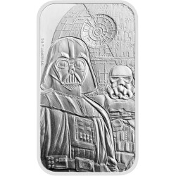 **AGOTADO** INGLATERRA DARK SIDE Lingote DARTH VADER STAR WARS JEDI 1 ONZA 2025 PLATA 999.9 ROYAL MINT