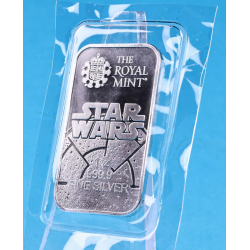 **AGOTADO** INGLATERRA DARK SIDE Lingote DARTH VADER STAR WARS JEDI 1 ONZA 2025 PLATA 999.9 ROYAL MINT