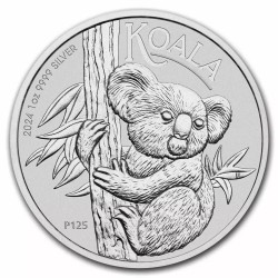 ** 1ª MONEDA con CHARLES III ** AUSTRALIA 1 DOLAR 2024 KOALA Edición PERTH MINT MONEDA DE PLATA capsula ONZA OZ silver
