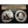 CHINA 10 YUAN 2016 OSO PANDA y PAGODA MONEDA DE PLATA Cápsula SILVER 30 Grs. 1 ONZA Oz Ounce