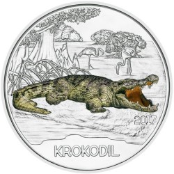 @AGOTADA y RARA@ AUSTRIA 3 EUROS 2017 COCODRILO MONEDA DE NICKEL SC @SE ILUMINA EN LA NOCHE@ Österreich KROKODIL Euro Coin