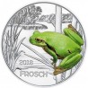 . AUSTRIA 3 EUROS 2018 RANA MONEDA DE NICKEL A COLORES SC @SE ILUMINA EN LA NOCHE@ Österreich FROSCH 3 Euro Coin