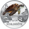 @RARA@ AUSTRIA 3 EUROS 2019 TORTUGA MONEDA DE NICKEL A COLORES SC @SE ILUMINA EN LA NOCHE@ Österreich 3€ Coin TURTLE