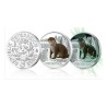 @RARA@ AUSTRIA 3 EUROS 2019 NUTRIA MONEDA DE NICKEL A COLORES SC @SE ILUMINA EN LA NOCHE@ Österreich 3€ Coin FISCHOTTER OTTER