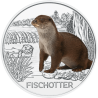 @RARA@ AUSTRIA 3 EUROS 2019 NUTRIA MONEDA DE NICKEL A COLORES SC @SE ILUMINA EN LA NOCHE@ Österreich 3€ Coin FISCHOTTER OTTER