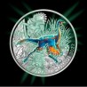 . 12ª moneda x AUSTRIA 3 EUROS 2022 ORNITHOMIMUS VELOX Serie DINOSAURIOS NICKEL SC COLORES SE ILUMINA EN LA NOCHE Österreich