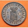 ESPAÑA Rey ALFONSO XIII 1 CENTIMO 1906 * 6 SLV ESCUDO KM.726 MONEDA DE BRONCE SC + BRILLOS R/5