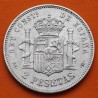 ESPAÑA Rey ALFONSO XII 2 PESETAS 1879 * 18 79 EMM REY y ESCUDO KM.678 MONEDA DE PLATA MBC- R/1