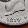 ESPAÑA Rey ALFONSO XII 2 PESETAS 1879 * 18 79 EMM REY y ESCUDO KM.678 MONEDA DE PLATA MBC- R/1