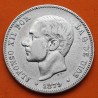 ESPAÑA Rey ALFONSO XII 2 PESETAS 1879 * 18 79 EMM REY y ESCUDO KM.678 MONEDA DE PLATA MBC- R/1