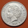 ESPAÑA Rey ALFONSO XIII 50 CENTIMOS 1894 * 9 4 MSM BUSTO Tipo RIZOS KM.703 MONEDA DE PLATA MBC++ R/3