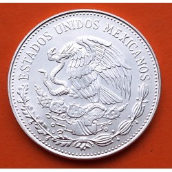 MEXICO 50 PESOS 1985 FIFA MUNDIAL DE FUTBOL 1986 DRIBBLING KM.498 MONEDA DE PLATA SC- silver 1/2 ONZA OZ Ley 720