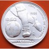 MEXICO 50 PESOS 1985 FIFA MUNDIAL DE FUTBOL 1986 DRIBBLING KM.498 MONEDA DE PLATA SC- silver 1/2 ONZA OZ Ley 720