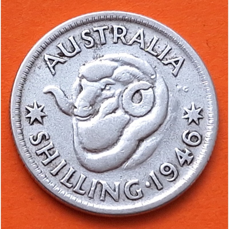 AUSTRALIA 1 SHILLING 1946 Ceca de MELBOURNE CARNERO REY JORGE VI KM.39A MONEDA DE PLATA MBC- silver coin