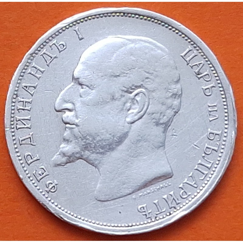 BULGARIA 1 LEV 1912 REY FERNANDO I Ceca KREMNITZ KM.31 MONEDA DE PLATA MBC+ Bulgarien silver 1 Leva 1912