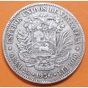 @BELLA PÁTINA@ VENEZUELA 5 BOLIVARES 1936 LIBERTADOR SIMON BOLIVAR KM.24.2 MONEDA DE PLATA MBC- R/3