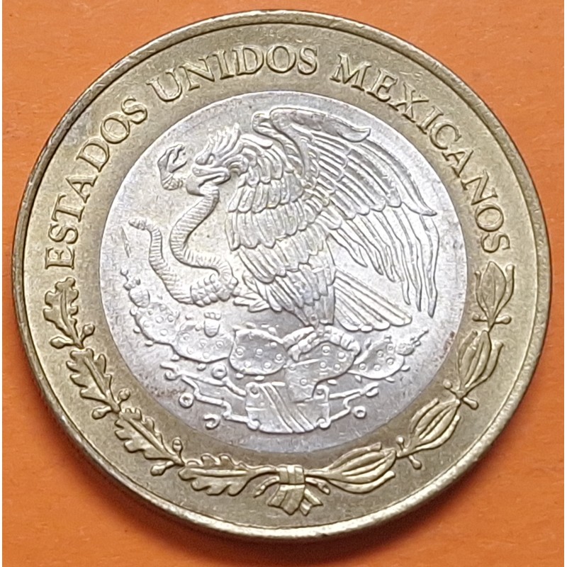 MEXICO 50 PESOS 1993 NIÑOS HEROES KM.571 MONEDA BIMETALICA DE PLATA y LATON MBC++ 1/2 Onza MEJICO R/3