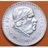 MEXICO 1 PESO 1947 JOSE MORELOS tipo "CACHETÓN" KM.456 MONEDA DE PLATA EBC @ESCASA@ Estados Unidos Mexicanos