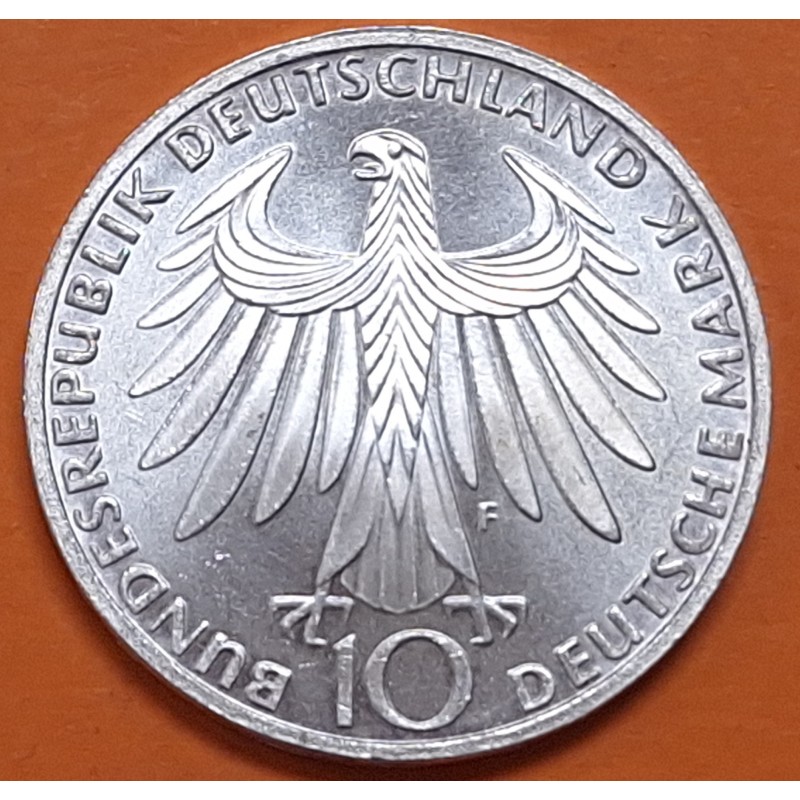 ALEMANIA 10 MARCOS 1972 F ATLETAS - OLIMPIADA DE MUNICH KM.132 MONEDA DE PLATA EBC/SC- GERMANY Marks silver R/3