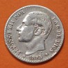 @ESCASA@ ESPAÑA Rey ALFONSO XII 50 CENTIMOS 1885 * 8/6 MSM REY y ESCUDO KM.685 MONEDA DE PLATA MBC- Spain R/4