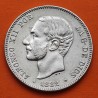 ESPAÑA Rey ALFONSO XII 2 PESETAS 1882 * 18 82 MSM REY y ESCUDO KM.685 MONEDA DE PLATA MBC Spain silver coin R/5